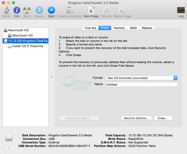 partition free for mac usb